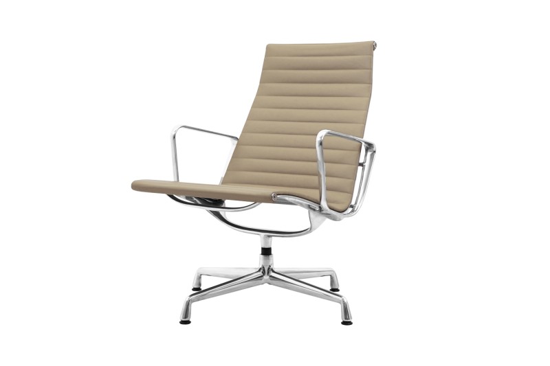 Vitra Aluminium Group Chair EA 115 Sillón Piel / Blanco