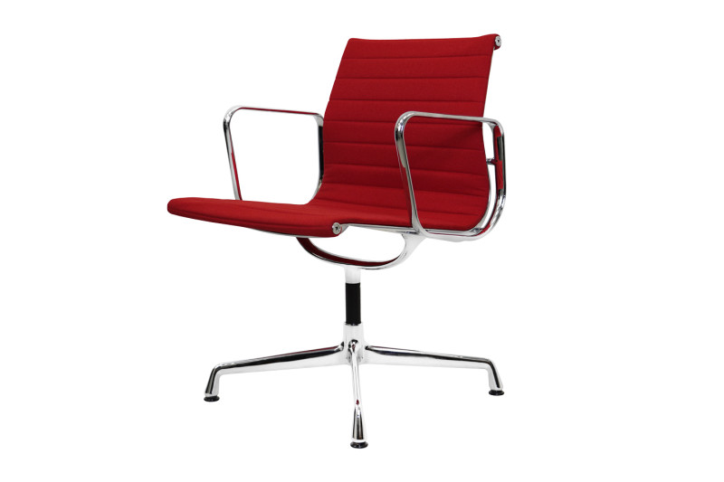 Vitra Aluminium Group EA 108 Visitor Chair Hopsak / Dark Red
