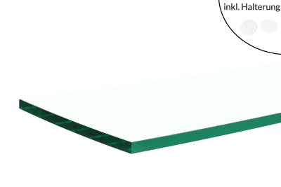 Abdeckplatte Glas / Klarglas für 35 cm Tiefe Abdeckplatte Glas / Klarglas für 35 cm Tiefe