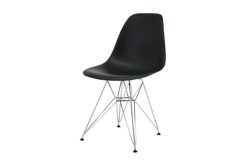 Vitra Eames Plastic Bijzetstoel DSR / Zwart