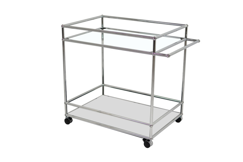 USM Haller Barwagen / Servierwagen Glas 75 x 50 cm