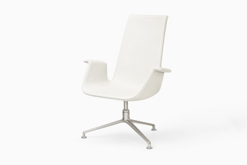 Walter Knoll FK Konferenzstuhl Leder / Weiß
