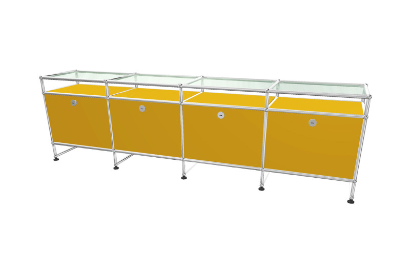 USM Haller TV-Board / Lowboard mit Glastablar