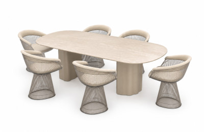 Knoll International Platner Stühle & The Line Concept Tisch - Set