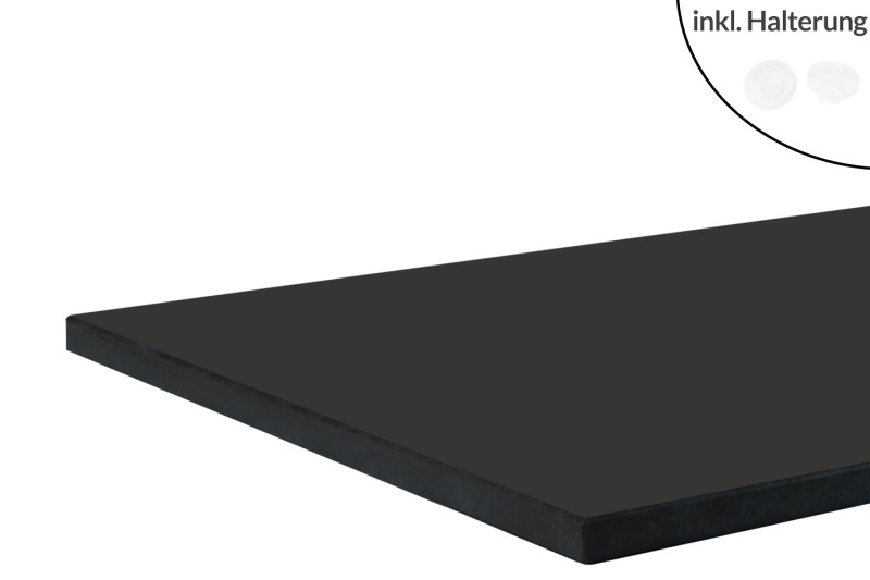 Abdeckplatte Granit / Schwarz für 50 cm Tiefe