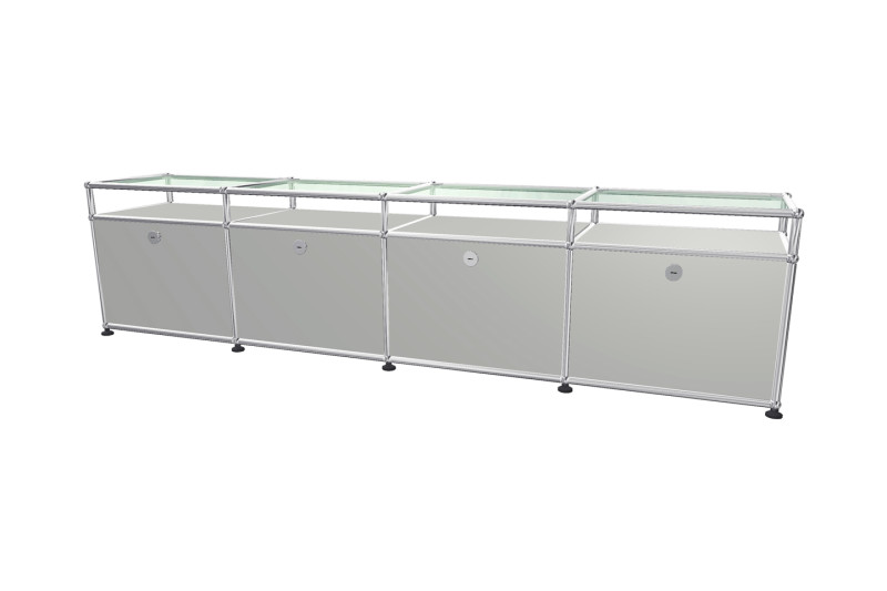 USM Haller TV-Board / Lowboard mit Glastablaren