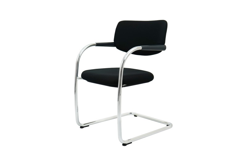 Vitra VisaVis Silla Voladiza Tela / Negro