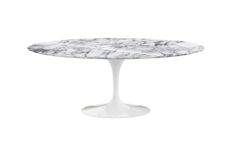 Knoll International Saarinen Tulip Marmor Konferenztisch 198 x 121 cm