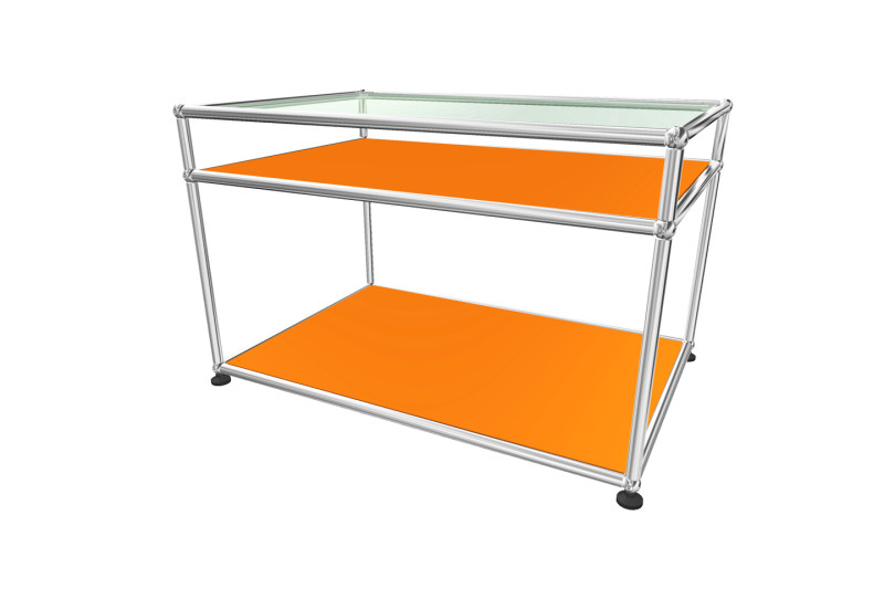 USM Haller Beistelltisch Klarglas 75 x 50 cm