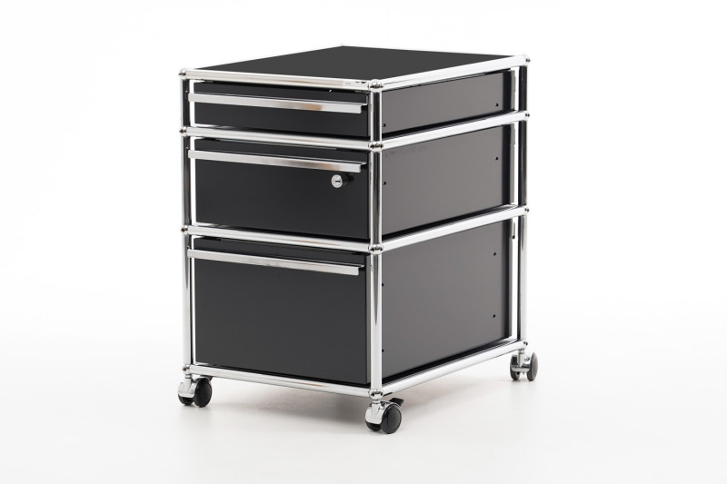 USM Haller Contenedor con Ruedas Negro Grafito RAL 9011