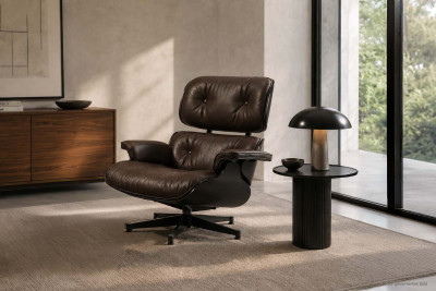 Herman Miller by Vitra Lounge Chair Leder / Braun