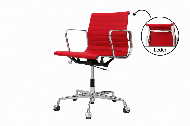 Vitra EA 117 leather / red