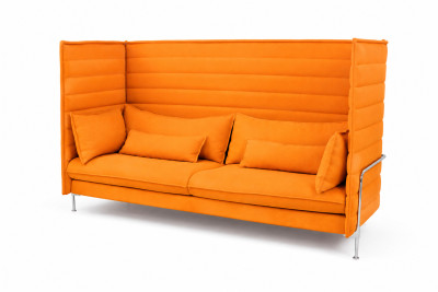 Vitra Alcove Highback Three-Seater Stoff / Orange