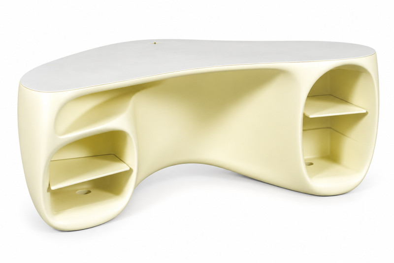 In hoogte verstelbaar bureau USM Kitos M Resin / Wit 200 x 100 cm
