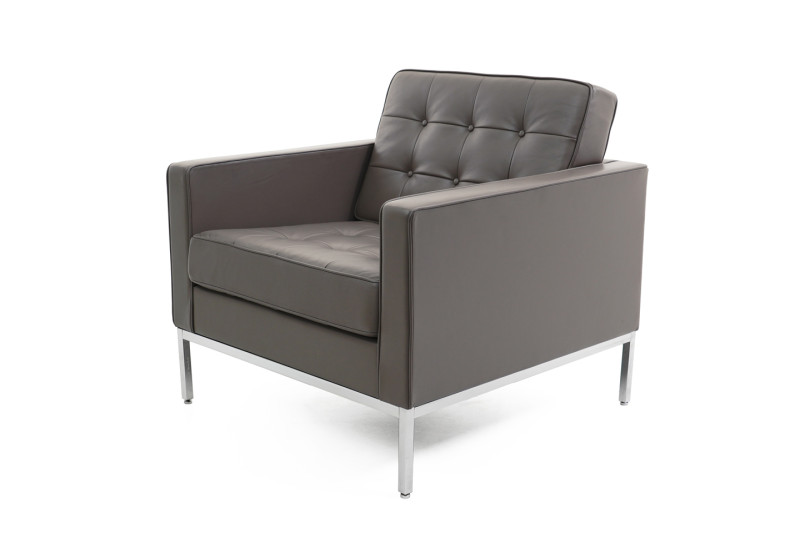 Knoll International Florence Sessel Leder / Grau