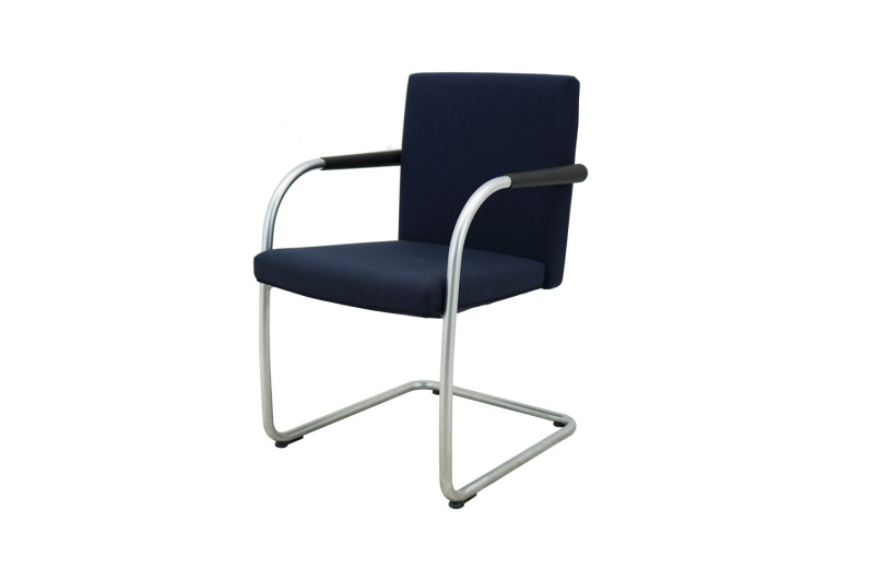 Vitra VisaSoft Chaise Cantilever Tissu / Bleu / Noir