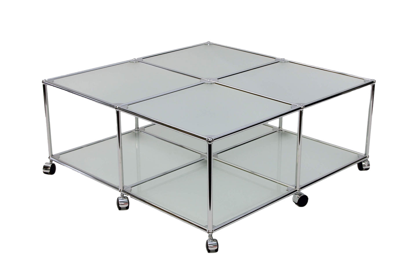 USM Haller Beistelltisch Glas / Satiniert 100 x 100 cm