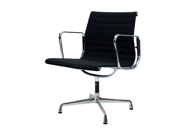 Vitra Aluminium Group EA 108 Bezoekersstoel Hopsak / Zwart