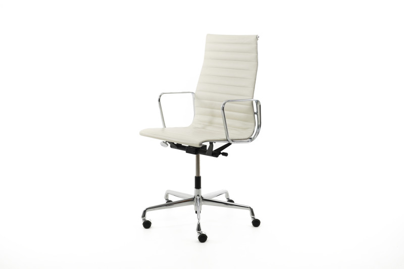 Vitra EA 119 Leder / Weiß / Hellgrau