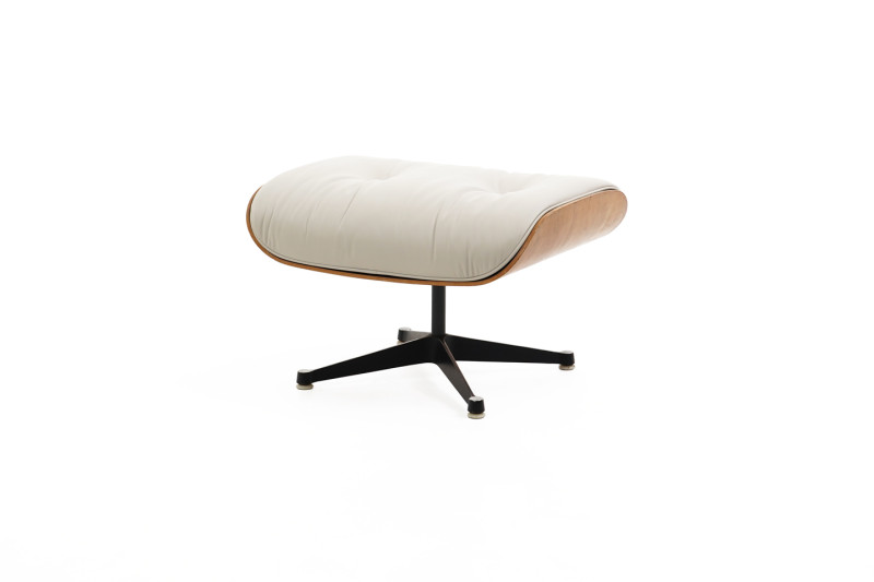Herman Miller by Vitra Ottoman für Lounge Chair Leder / Weiß