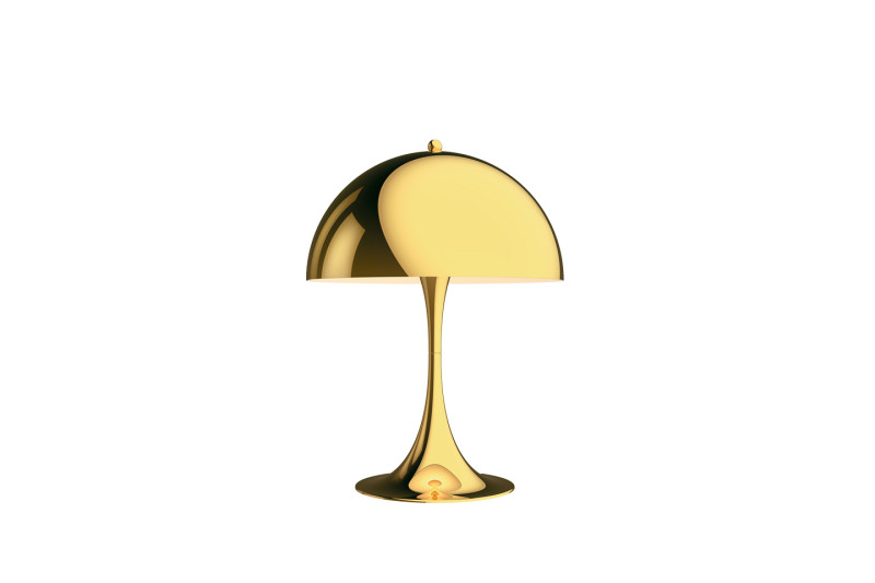Louis Poulsen Panthella 320 E14 Tischlampe / Messing metallisiert / Gold