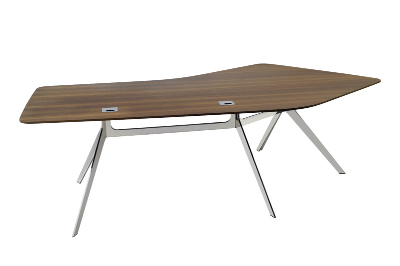 Design Conference Table / Desk Solid Wood with Skid Frame