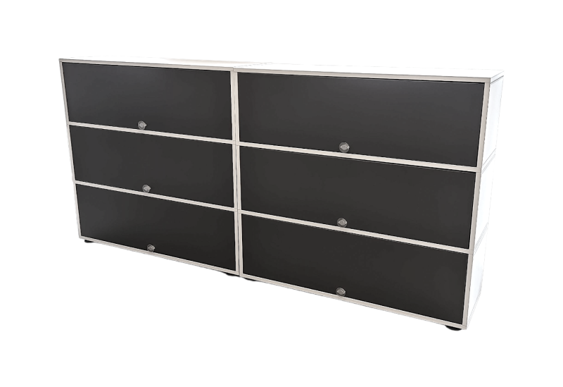 Vitra Aluminium Group EA 108 Silla de Reunion Piel / Negro