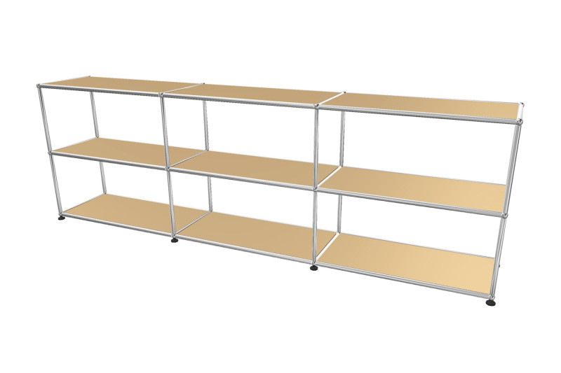 USM Haller Regal / Bücherregal in Breite 225 cm x Tiefe 35 cm