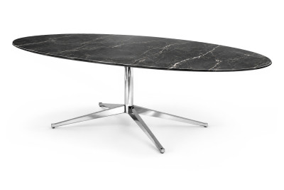 Knoll Florence Konferenztisch Marmor / Schwarz / Weiß 244 x 137 cm