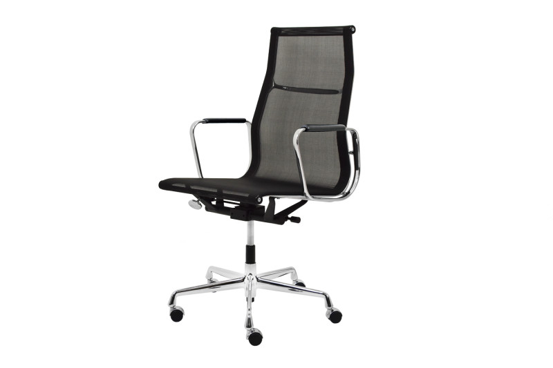 Vitra Aluminium Group EA 119 Siège Pivotant de Bureau Résille / Noir