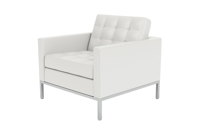 Knoll International Sillón Florence cuero / blanco