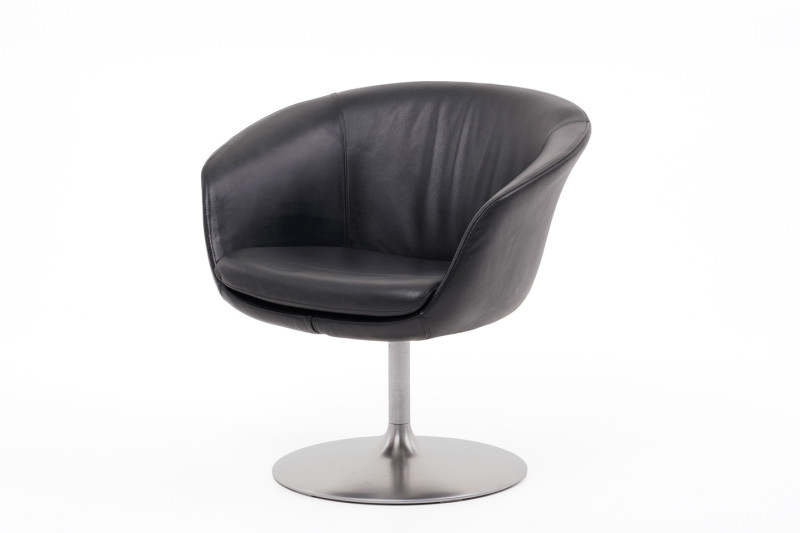 Walter Knoll Bob Sessel Leder / Schwarz *nicht drehbar*