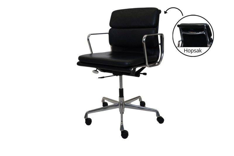 Herman Miller by Vitra EA 217 Leder / Schwarz