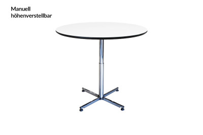USM Kitos M höhenv. Besprechungstisch Kunstharz / Weiß Ø 120 cm