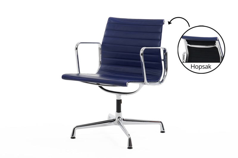Vitra EA 107 Leder / Blau *nicht drehbar*
