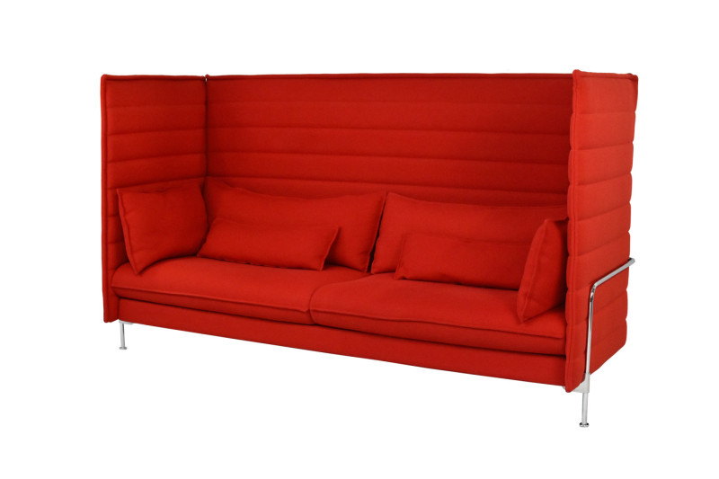 Vitra Alcove Highback Three-Seater Stoff / Rot