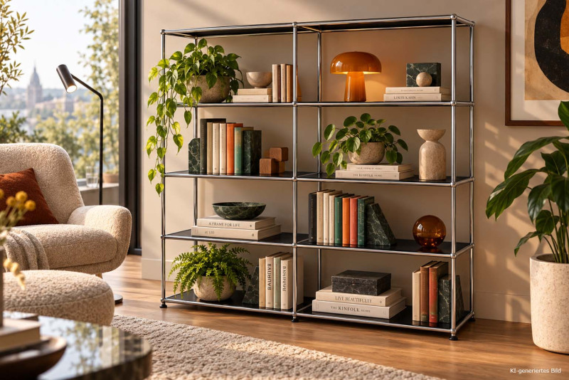 USM Haller Estantería / Librería de 150 cm de ancho x 35 cm de profundidad