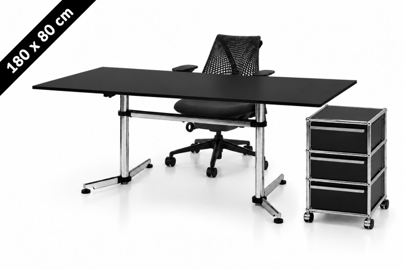 USM Kitos Tisch - USM Haller Rollcontainer - Herman Miller Sayl - 180 x 80 cm