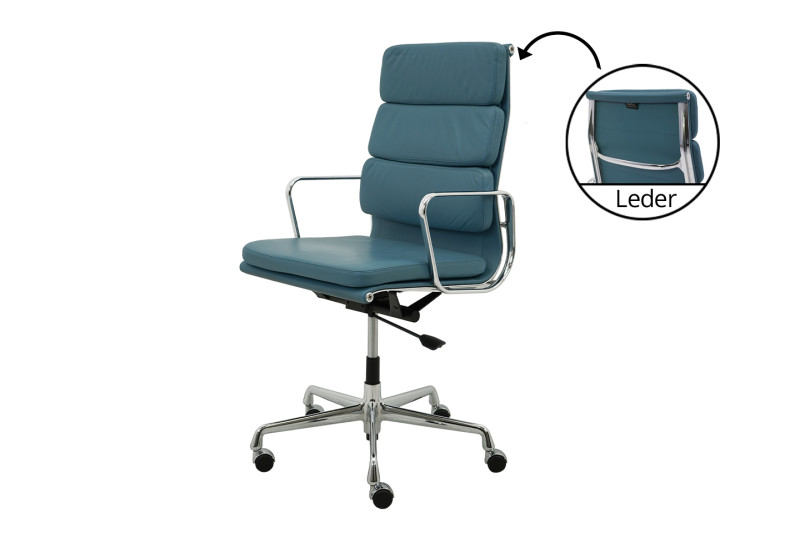 Vitra EA 219 Leather / Blue