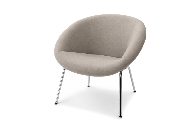 Walter Knoll 369 Loungechair / Sessel Stoff / Beige / Grau