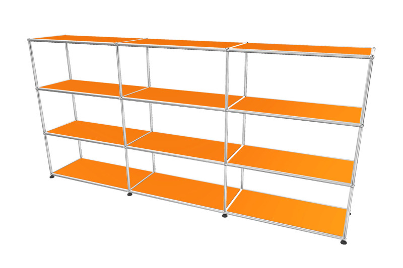 USM Haller Regal / Bücherregal in Breite 225 cm x Tiefe 35 cm