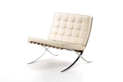 Knoll International Barcelona Sessel Leder / Hellbeige