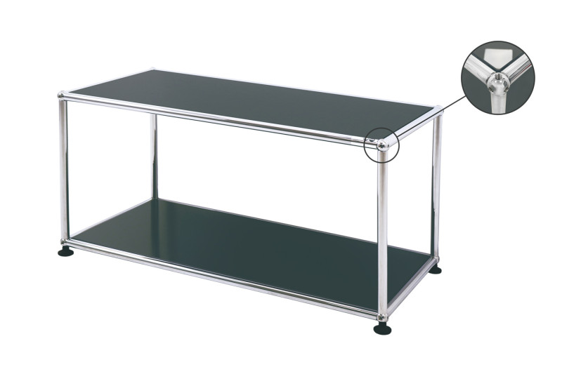 USM Haller Table D´appoint Verre / Vert USM 50 x 50 cm