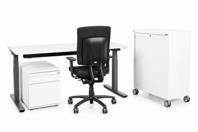 Elektr. Höhenverstellbares Arbeitsplatz-Set