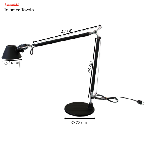 Artemide Tavolo Lampe Schwarz