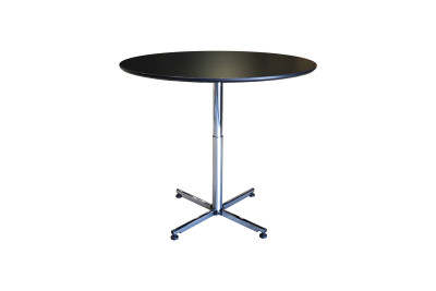 USM Kitos Mesa de Reunión Cristal / Negro Ø 110 cm