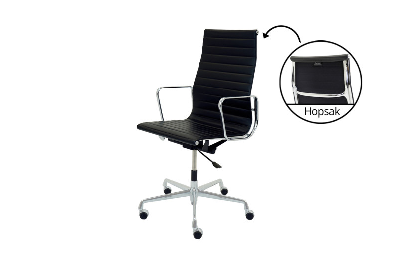 Vitra EA 119 Cuero / Negro