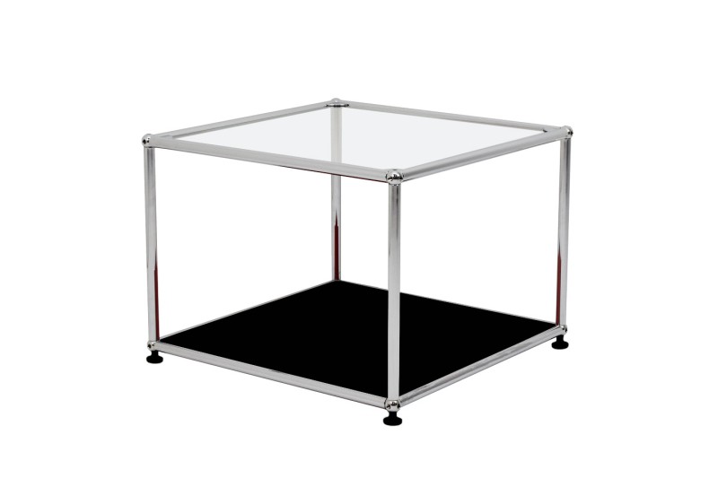 USM Haller Table d'appoint en verre 50 x 50 cm