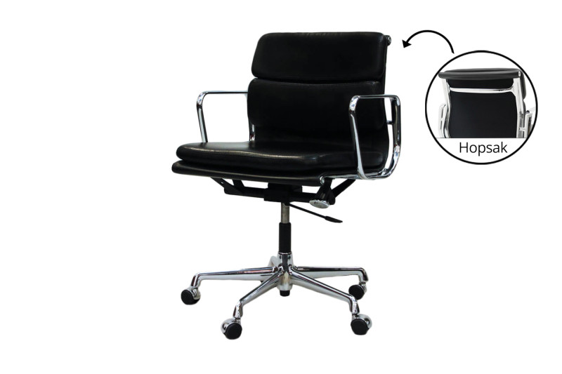 Vitra EA 217 Leder / Schwarz