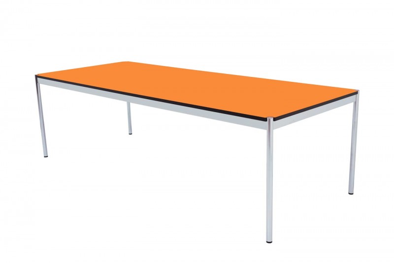 USM Haller Conference Table Synthetic Resin / Orange 250 x 100 cm